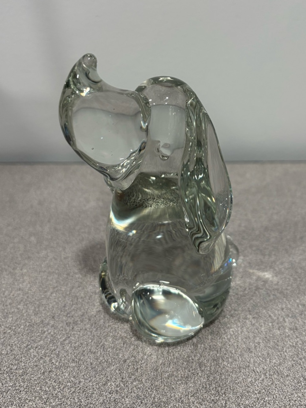 Vintage Glass Dog Paperweight